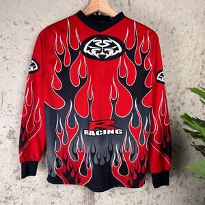 Motocross Racing MTX Y2K Flame AOP Youth S CRAZY Longsleeve